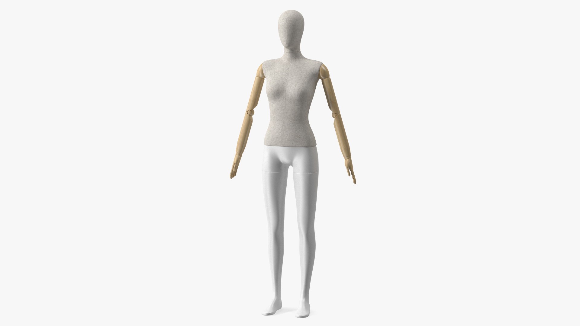 Flexible Female Mannequin Neutral Pose 3D model preview