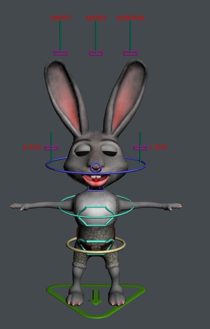 Cartoon Rabbit 3D Model - TurboSquid 1406597