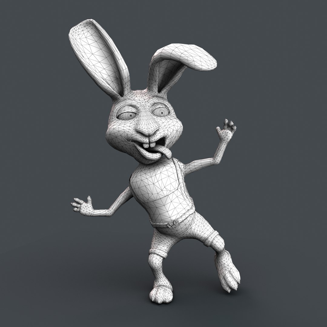 Cartoon Rabbit 3D Model - TurboSquid 1406597