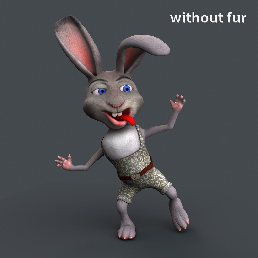 Cartoon Rabbit 3D Model - TurboSquid 1406597