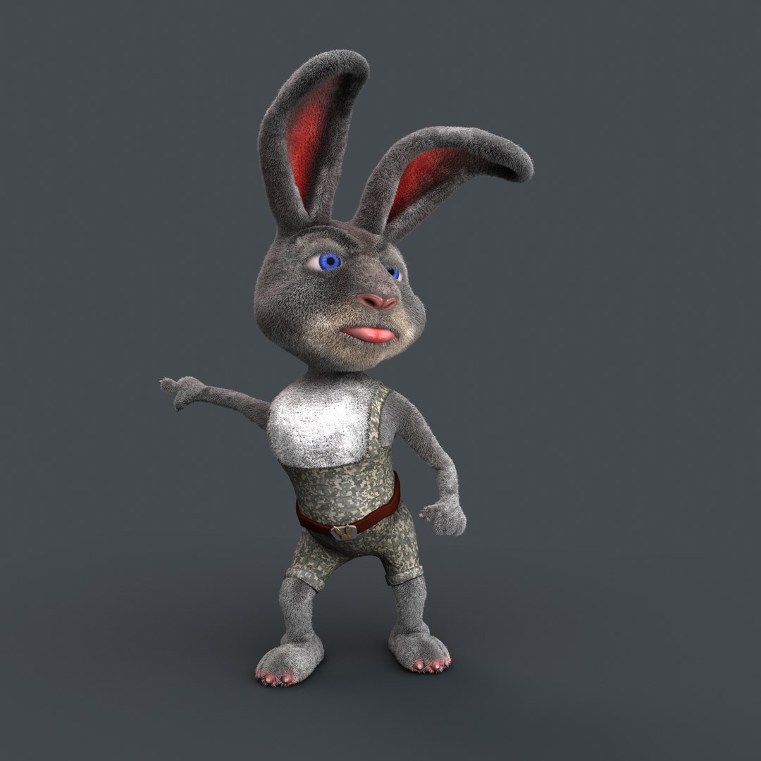 Cartoon Rabbit 3D Model - TurboSquid 1406597