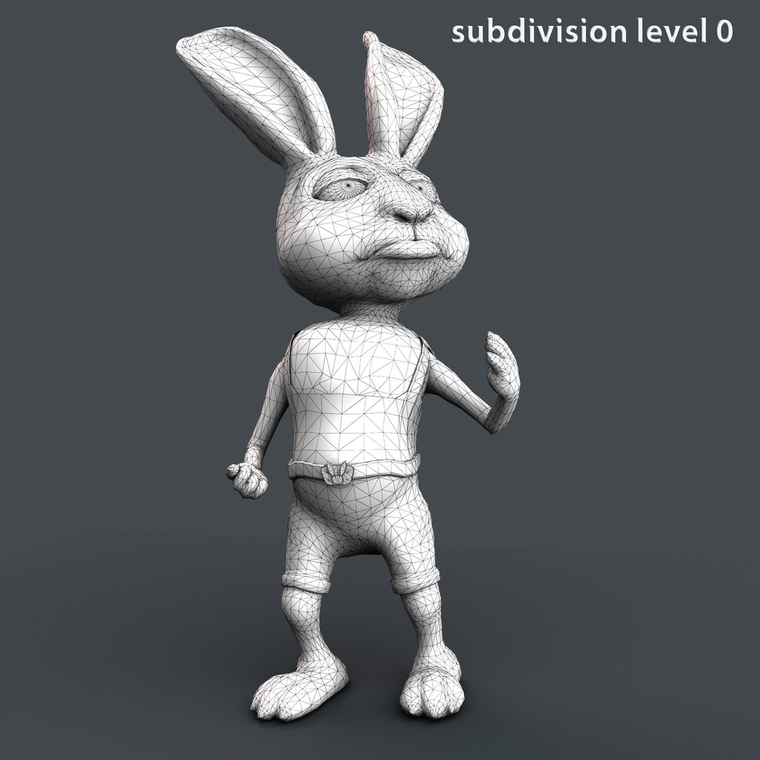 Cartoon Rabbit 3D Model - TurboSquid 1406597