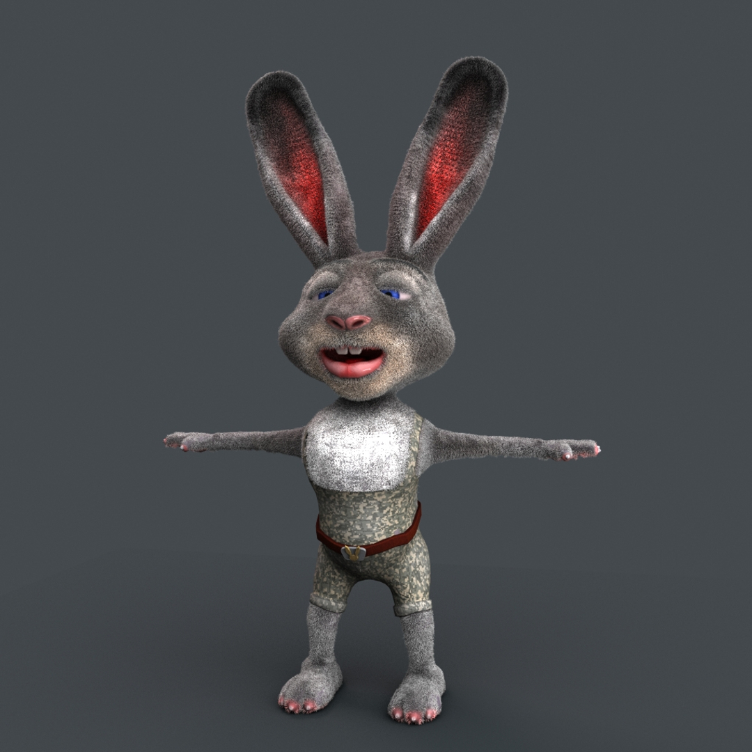 Cartoon Rabbit 3D Model - TurboSquid 1406597