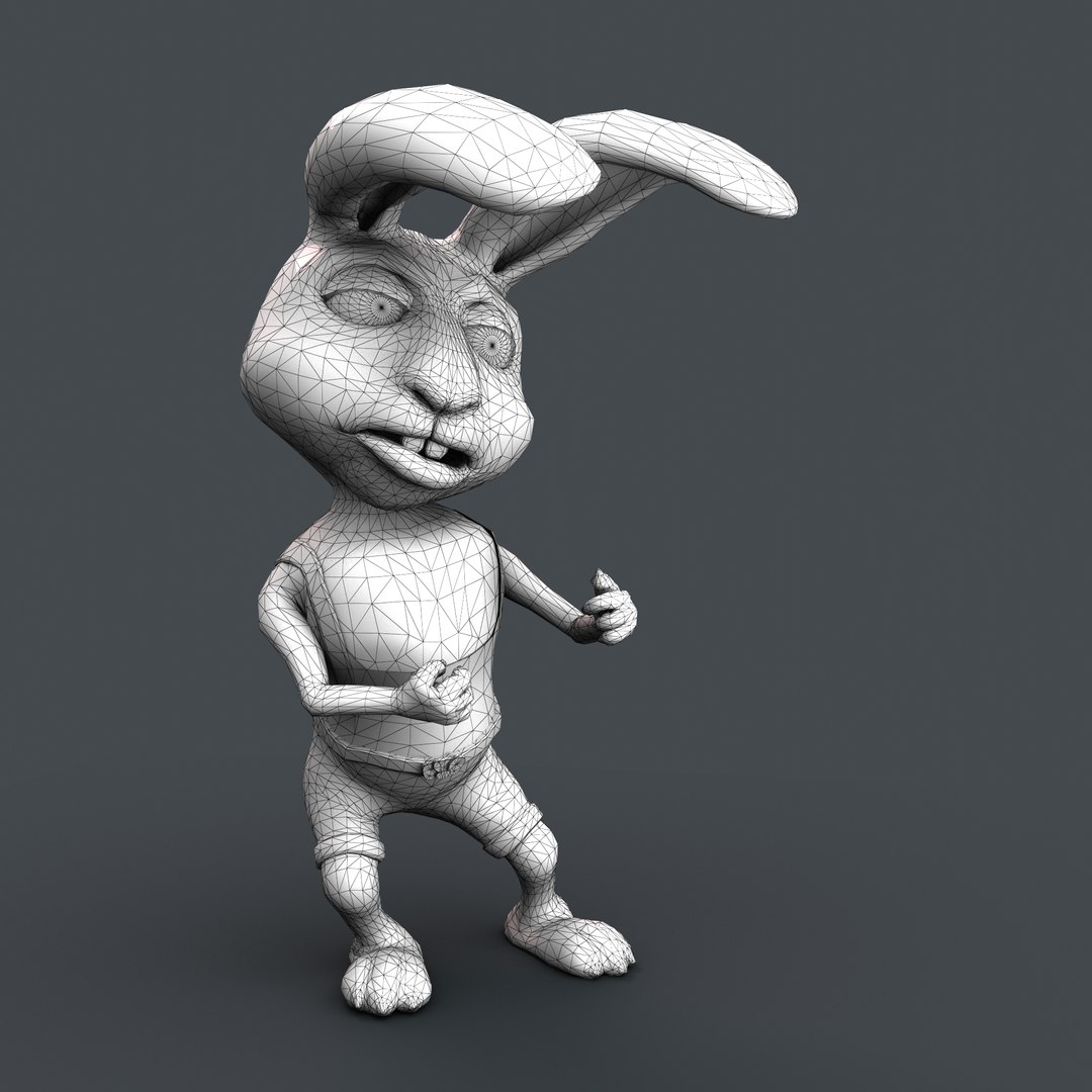 Cartoon Rabbit 3D Model - TurboSquid 1406597