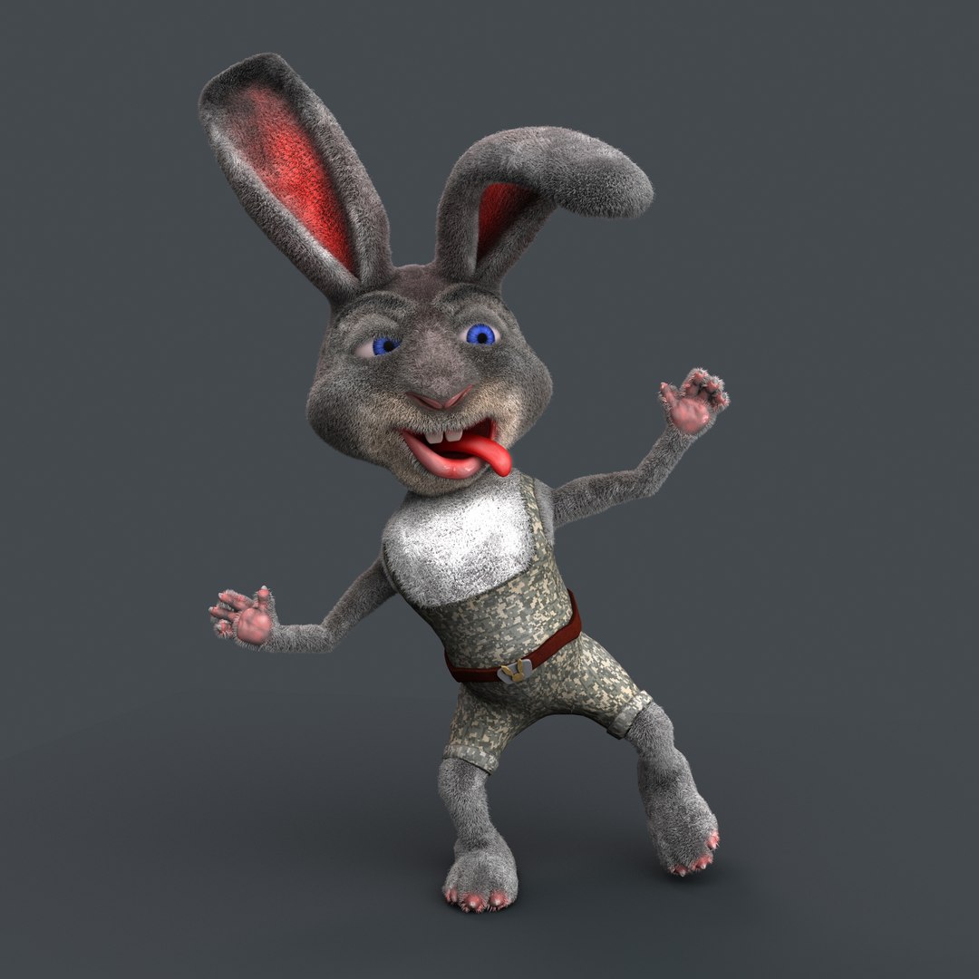 Cartoon Rabbit 3D Model - TurboSquid 1406597