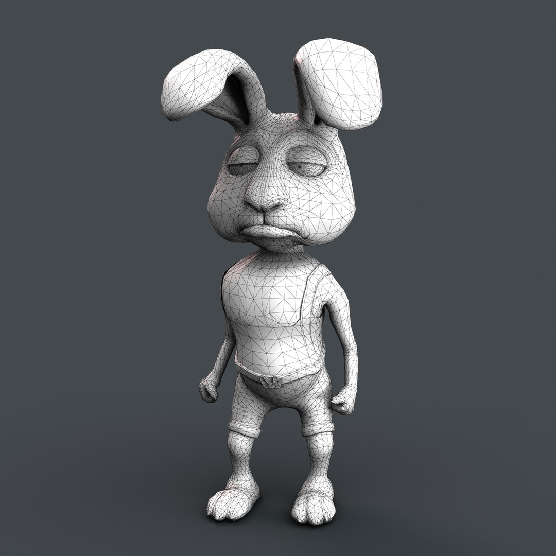 Cartoon Rabbit 3D Model - TurboSquid 1406597