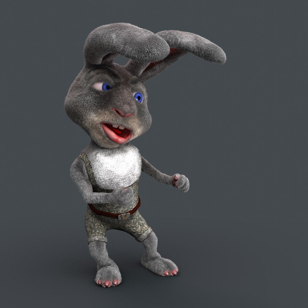 Cartoon Rabbit 3D Model - TurboSquid 1406597