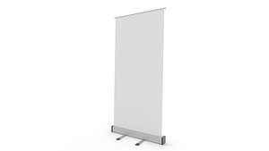 3D model Banner Roll Up Stand