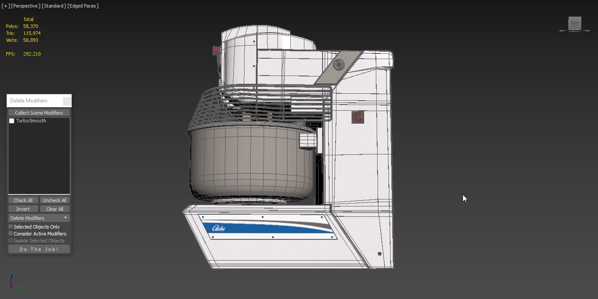 3D Globe Commercial Spiral Mixer GSM175 - TurboSquid 2144857