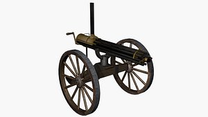 1800s Gatling Gun 3D