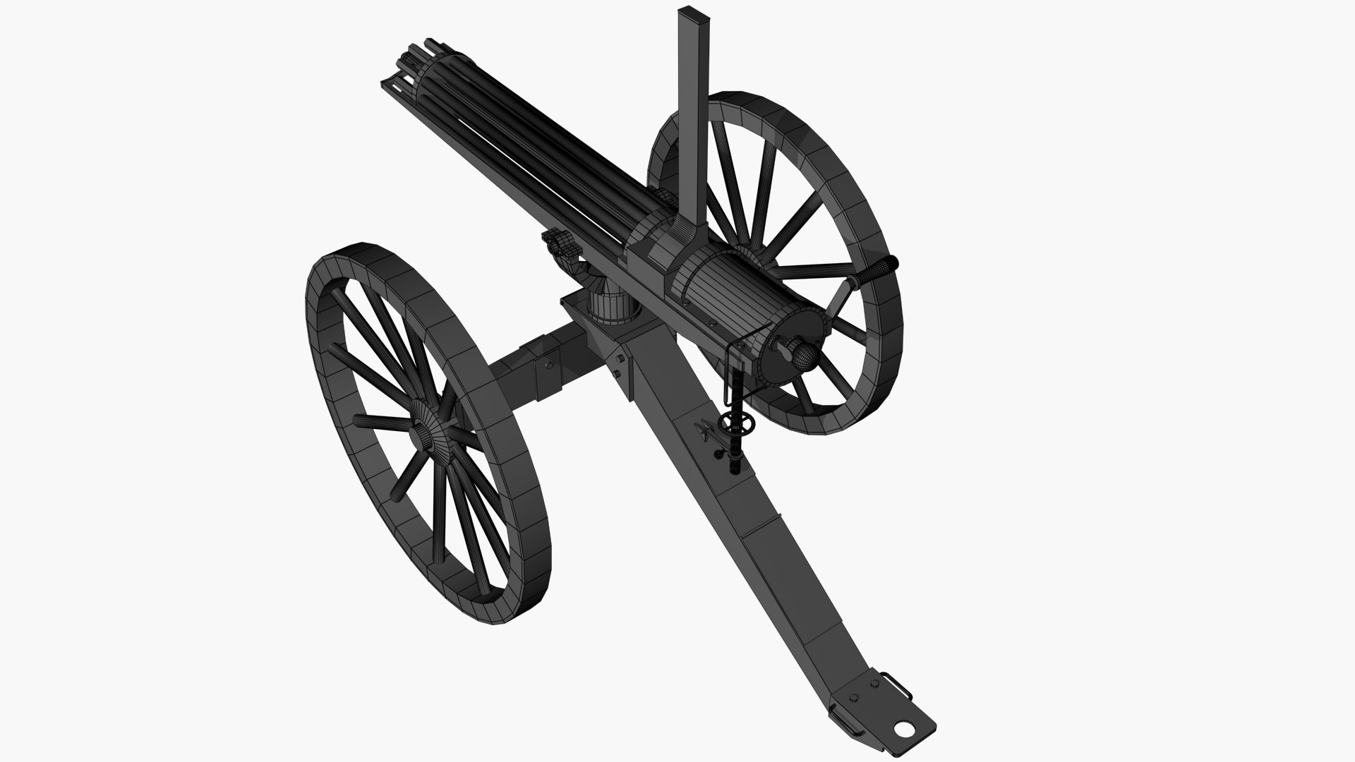 1800s Gatling Gun 3D https://p.turbosquid.com/ts-thumb/6c/bW4ie8/Kr/gatling7/jpg/1710203734/1920x1080/fit_q87/0dc445cbbd2c9e9cbb9b647e62140e4b6b001011/gatling7.jpg