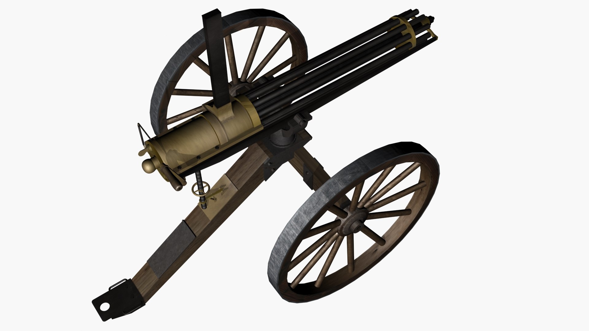 1800s Gatling Gun 3D https://p.turbosquid.com/ts-thumb/6c/bW4ie8/js/gatling6/jpg/1710203732/1920x1080/fit_q87/8759a51a2651bacca12df72526fdb8d7e1249397/gatling6.jpg