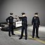 policeman set figures 3D