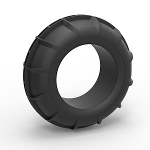 3D model Diecast dune buggy front tire 10 Scale 1 to 25