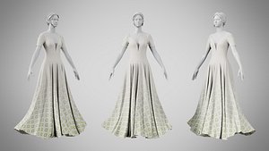 3D Dress 38 Moon Mist model