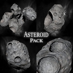 3D Asteroid Pack model