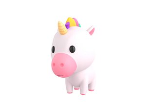 3D unicorn character model