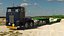 3D Peterbilt Truck with Heavy Equipment Transport Trailer
