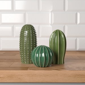 IKEA SJALSLIGT Cactus Decoration Set 3D model