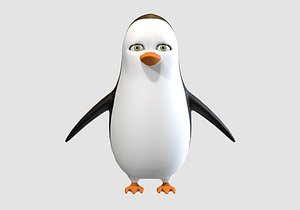 male cartoon penguin 3D
