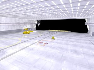 3D sci-fi spaceship hangar sci fi model
