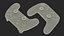 gaming controllers 3 3D model