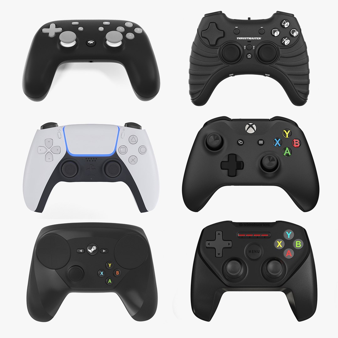 gaming controllers 3 3D model https://p.turbosquid.com/ts-thumb/6d/BWNrzK/cC/gamingcontrollerscollection33dsmodel000/jpg/1610374944/1920x1080/fit_q87/01eda825c19d4195033f1a4cfa7913bfa7f880a6/gamingcontrollerscollection33dsmodel000.jpg