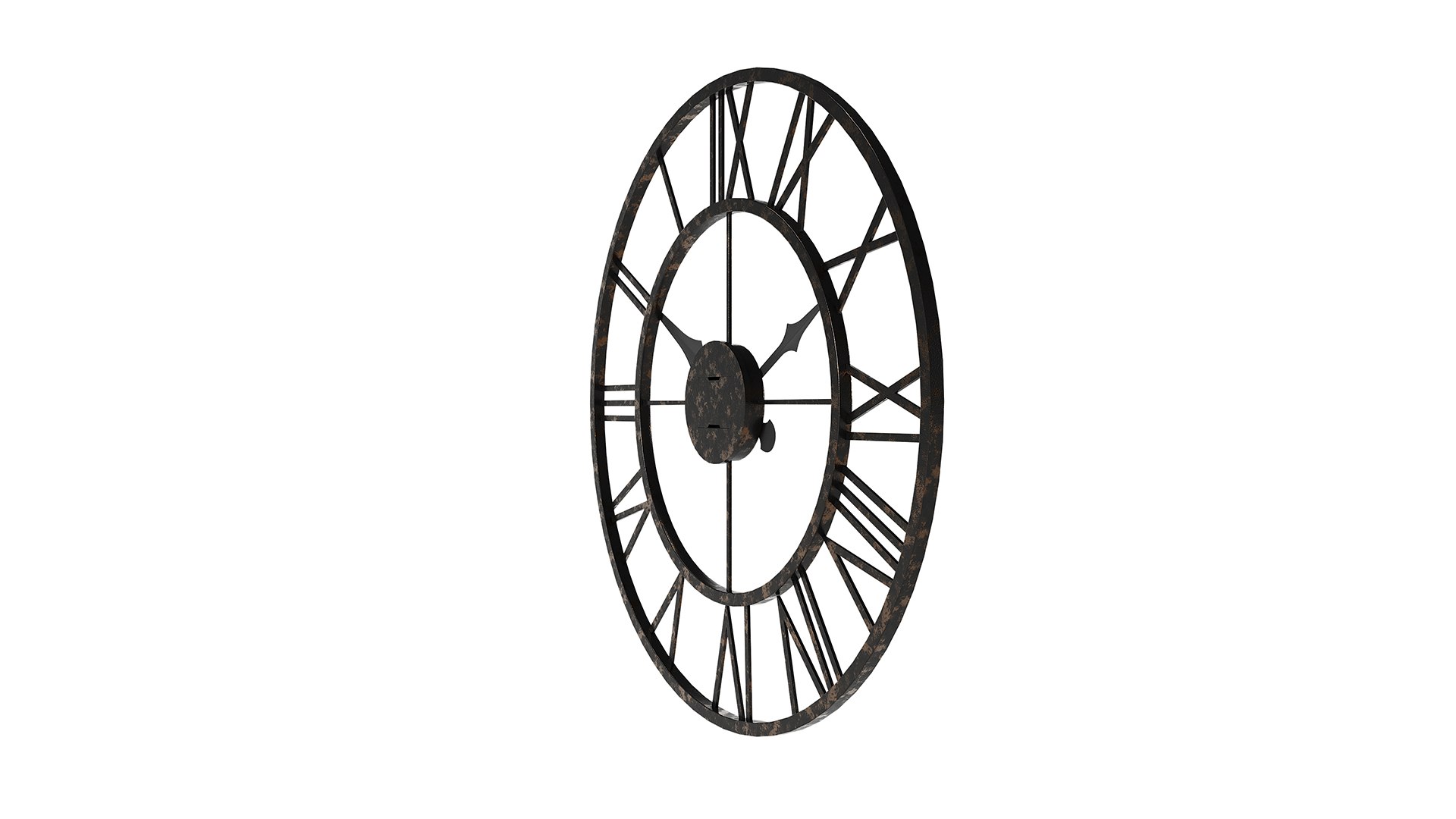 Distressed Indoor Outdoor Clock Large 3D model TurboSquid 1967009