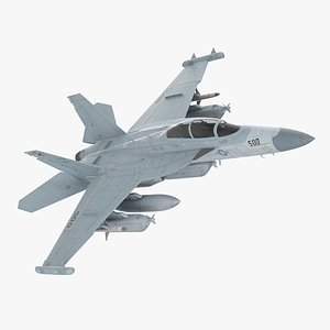 Electronic Warfare Aircraft Boeing EA 18G Rigged 3D