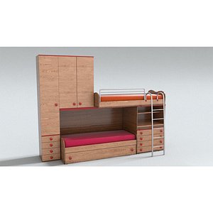 3D model laos Kids Bunk Bed