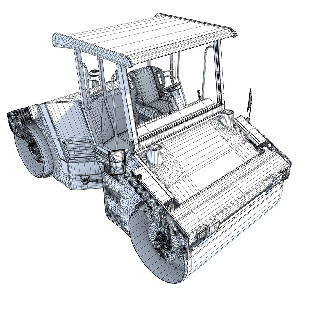 Asphalt Compactor Case 3d Model