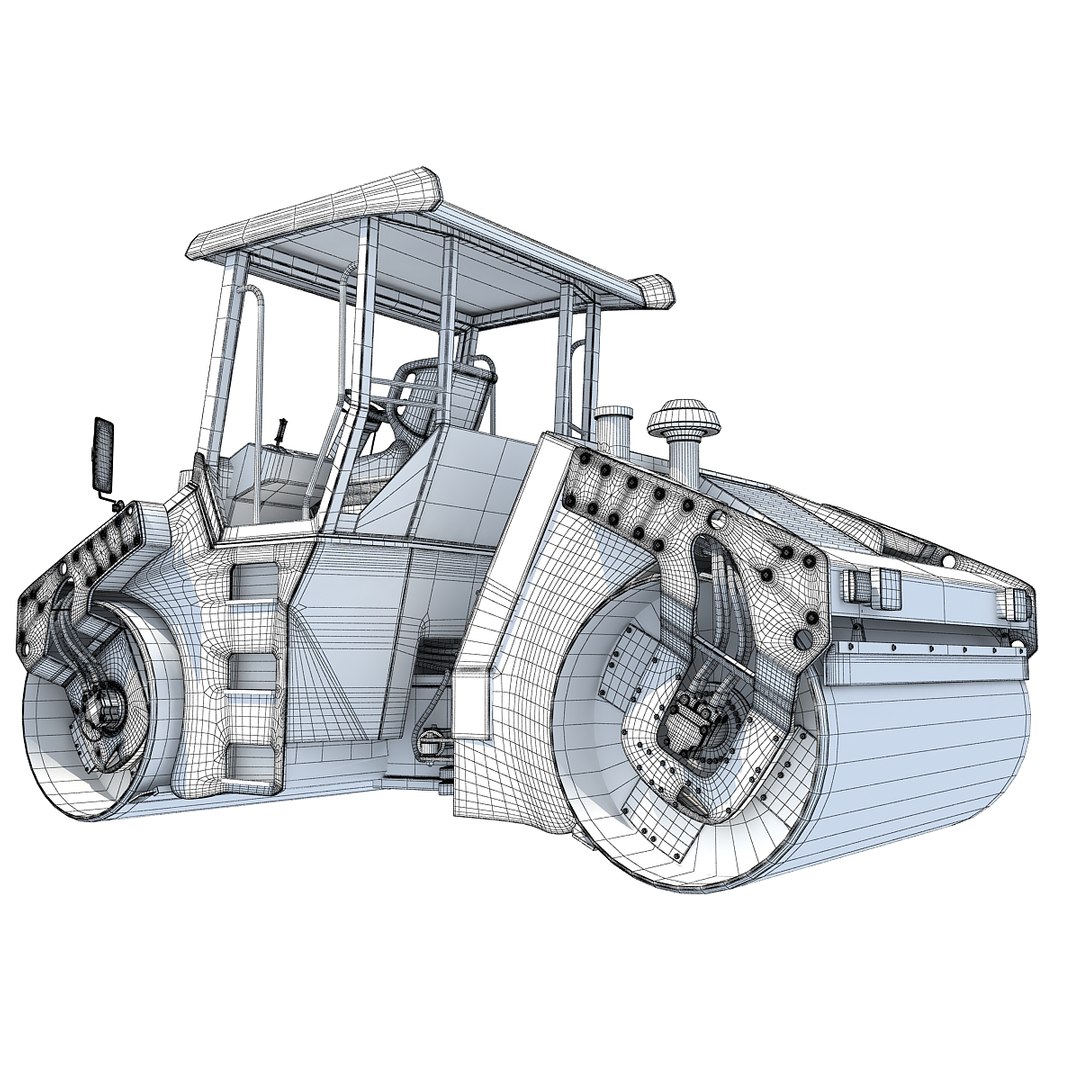Asphalt Compactor Case 3d Model