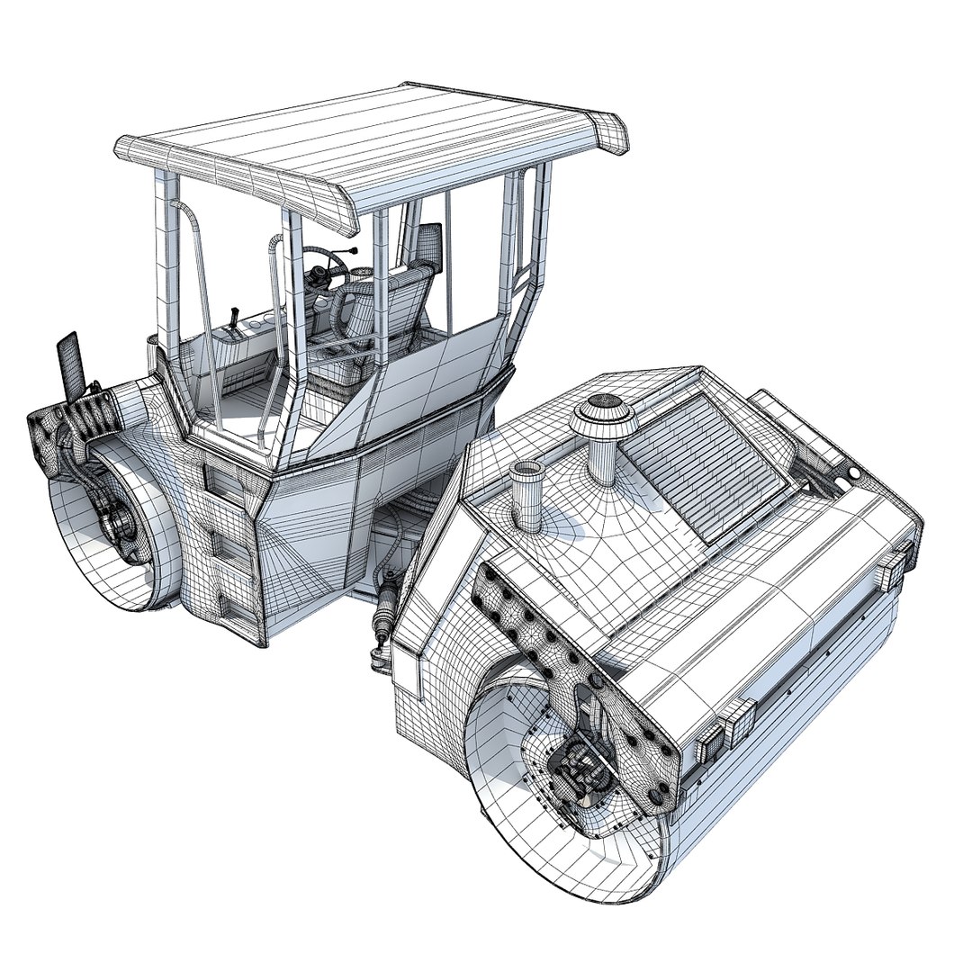 Asphalt Compactor Case 3d Model