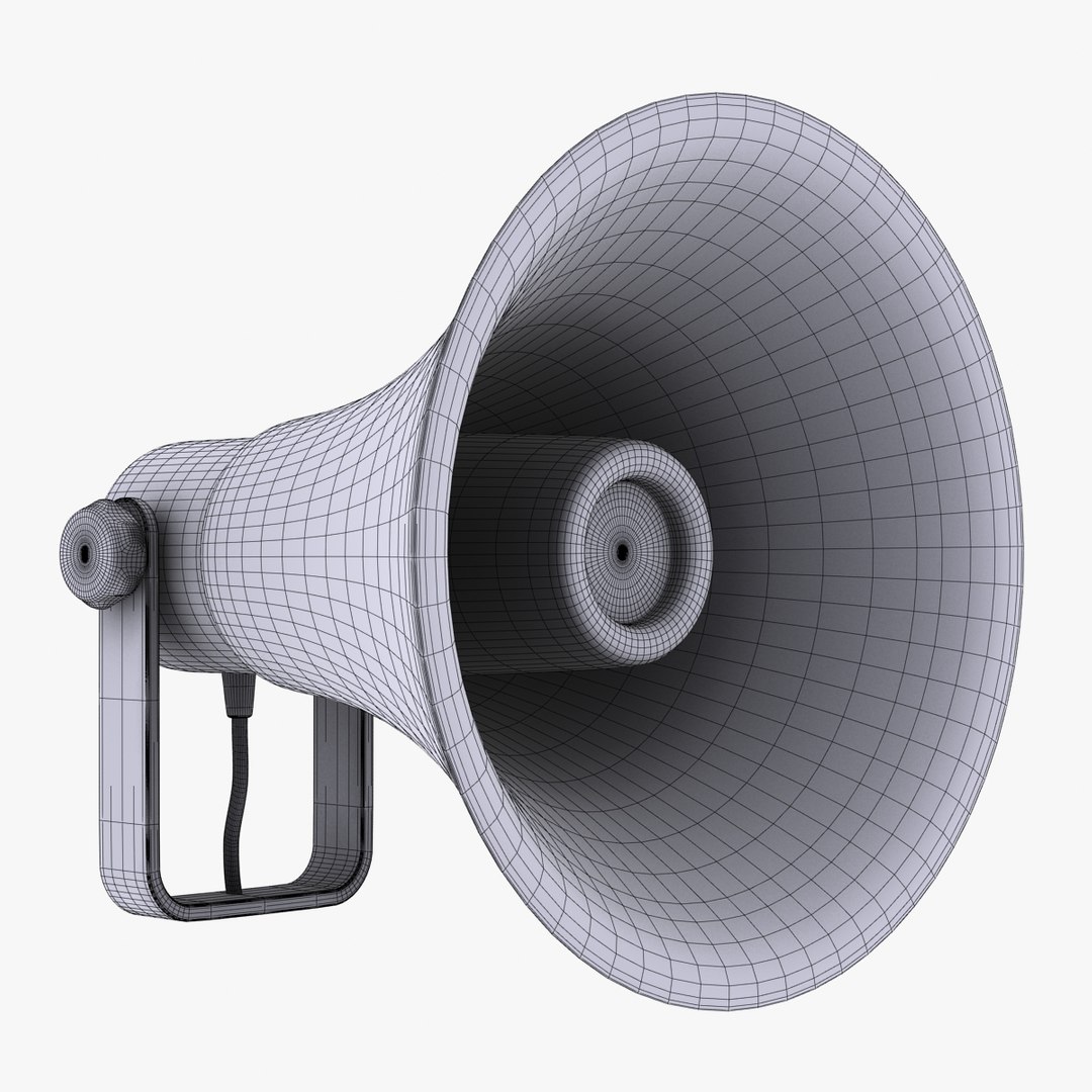 3d Loudspeaker Speaker Grey Model