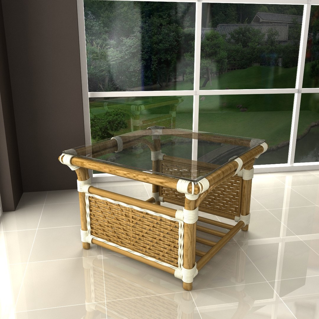 Albany Rattan Coffee Table 3d Max