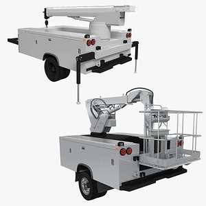 crane truck shell service 3D