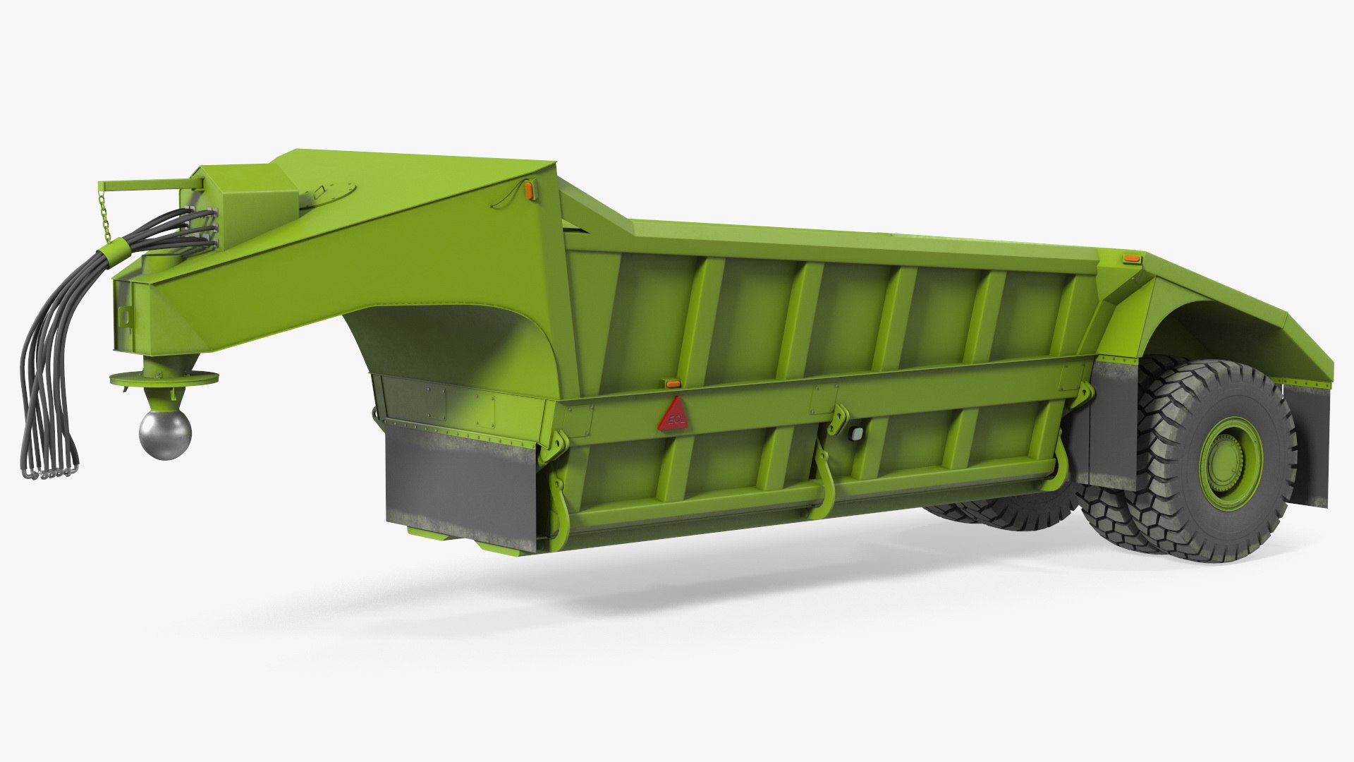 Bottom Dump Trailer New Rigged 3D model preview