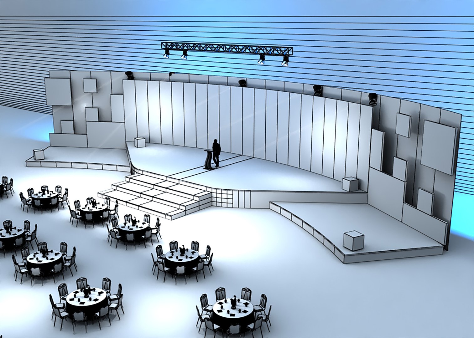 Watchout Stage Idea 4 3D Model - TurboSquid 1966247