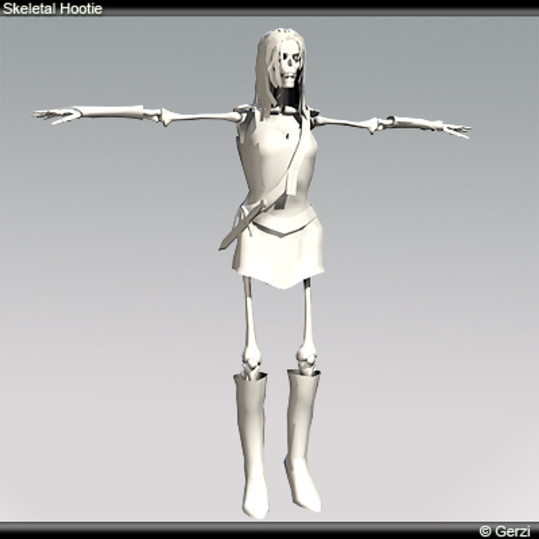 3d Skeleton Hottie Model