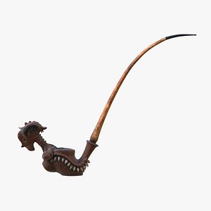 3D model viking dragon pipe