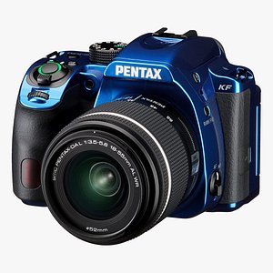 3D model PENTAX KF Lens Kit  DAL18 55mm WR Crystal Blue