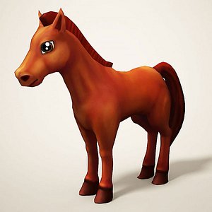 horse cartoon model