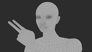 3D Female Basemesh with Rigging