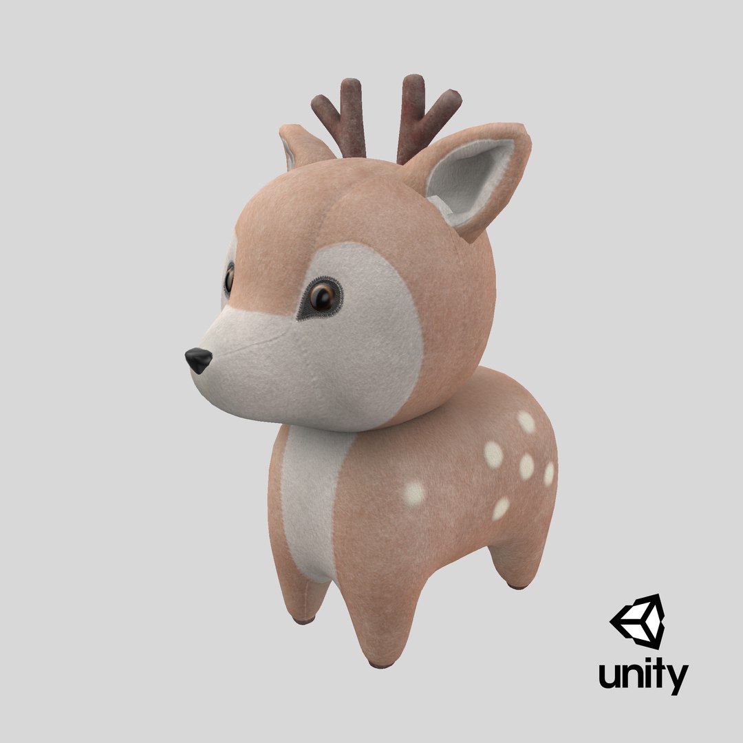 3D Plush Deer Toy Model - TurboSquid 2330576