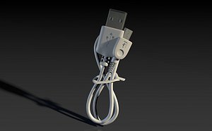 usb cable connector 3d 3ds