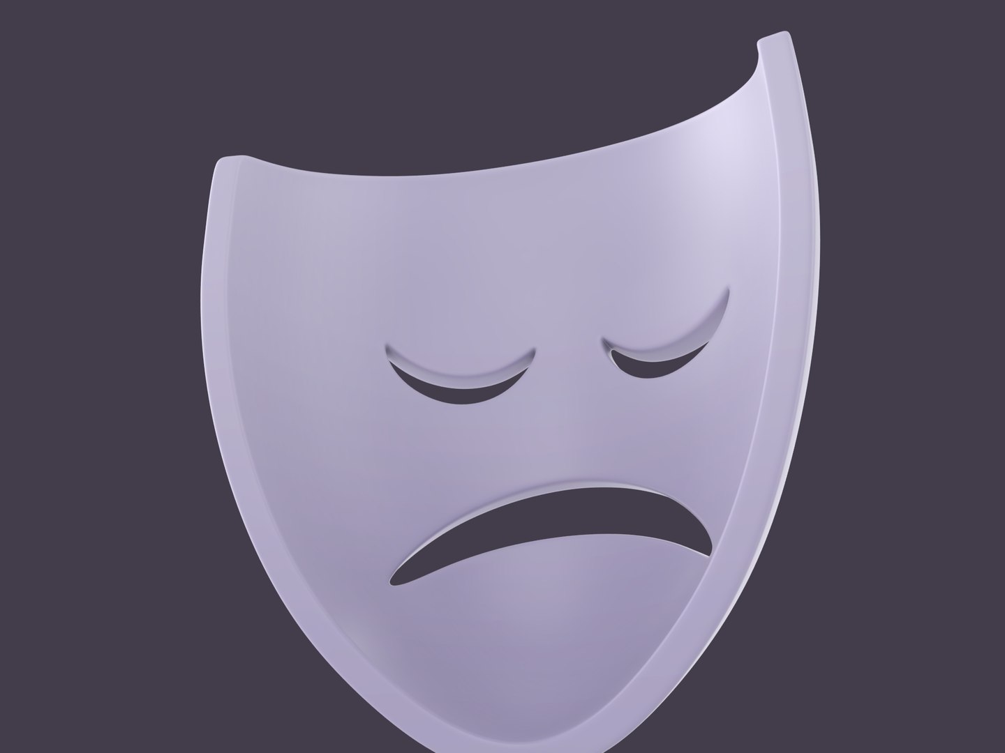 Sad Mask 3D Model - TurboSquid 2329748