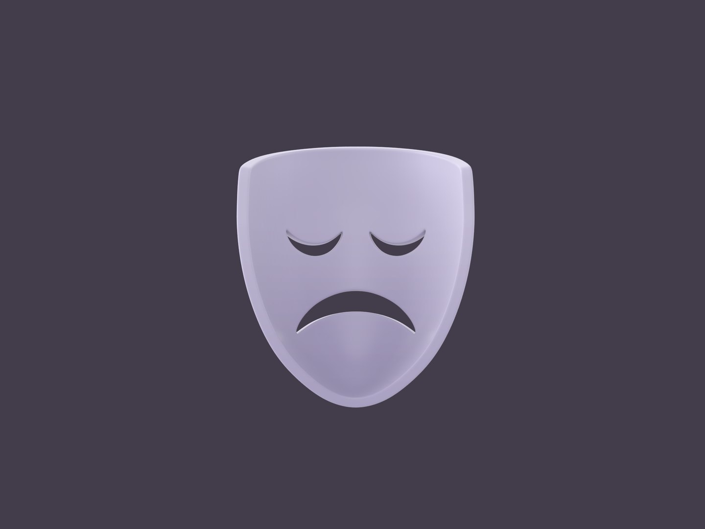Sad Mask 3D Model - TurboSquid 2329748