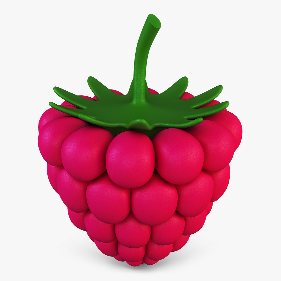 3D cartoon raspberry v 2 - TurboSquid 1617437