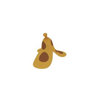 3D model cartoon banana rest