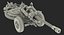 3D rigged howitzers model